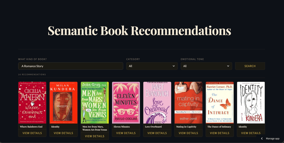 Semantic Book Recommender System